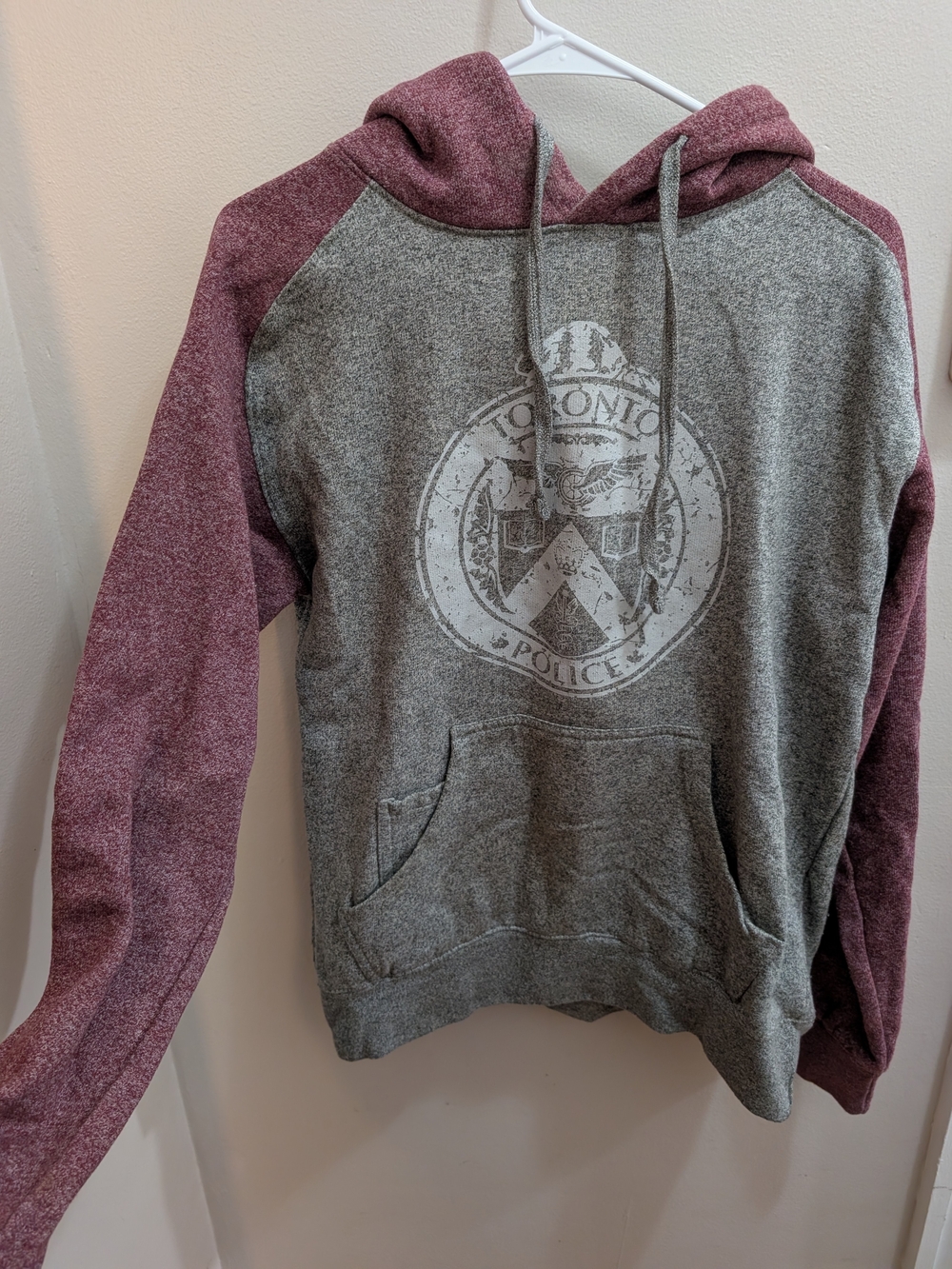 Mill Tex Toronto Police Pullover Hoodie in Gray & Purple